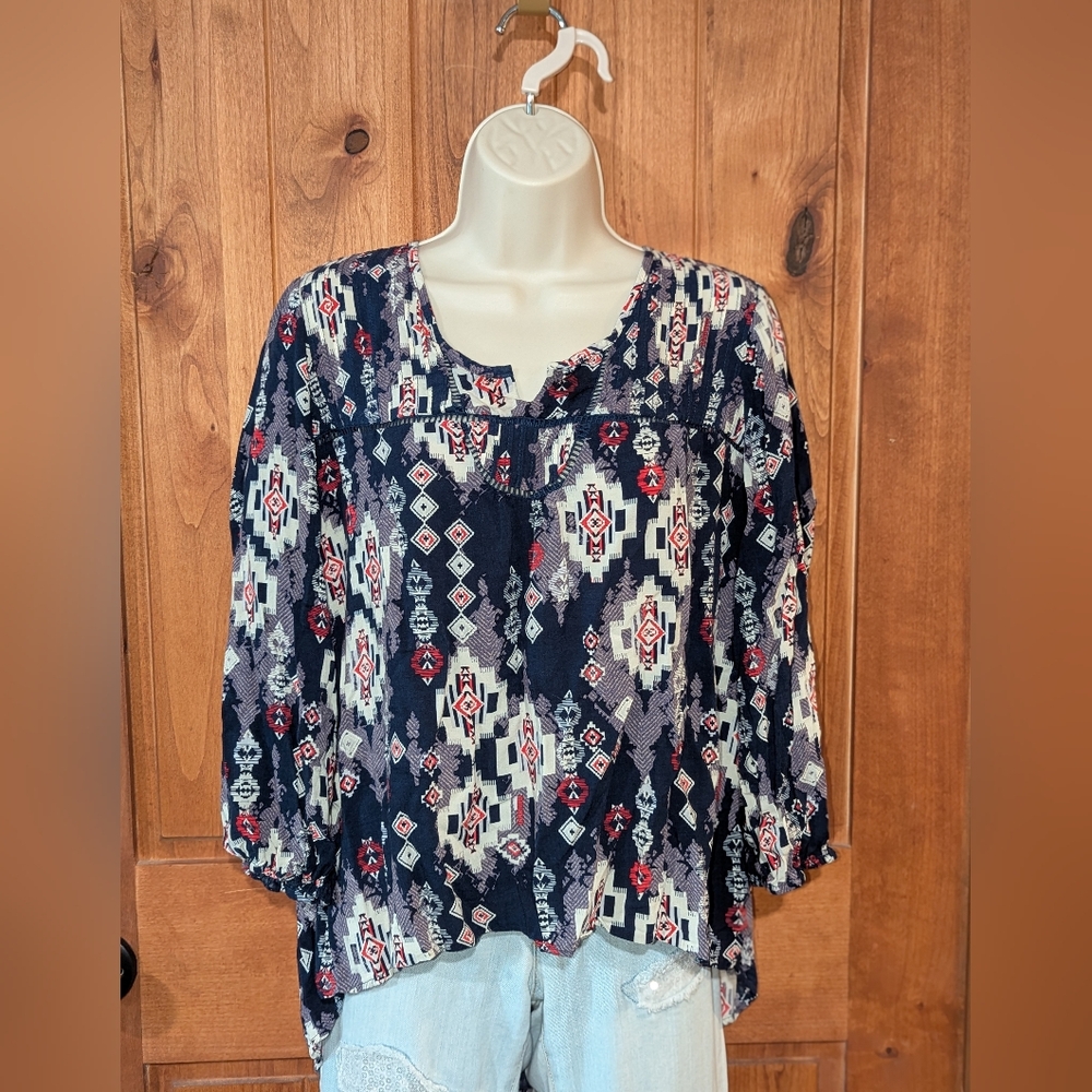 Mossimo Supply Co. Multicolor Patterned Blouse
